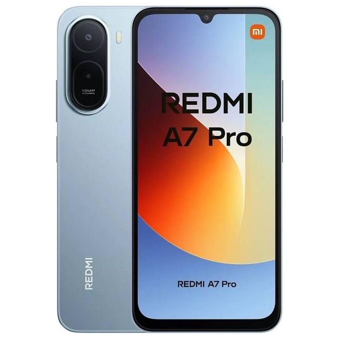 Xiaomi Redmi A7 Pro smartphone, 6.9'' 120 Hz, 4 GB RAM, 128 GB, batteria 6000 mAh, doppia fotocamera 13 MP, 4G, Mist Blue