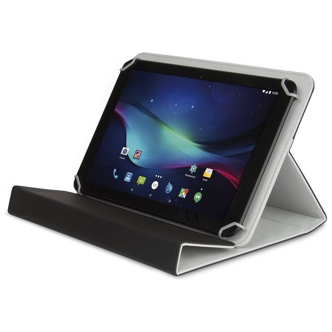 Hamlet XPADCV100BK Custodia Universale per Tablet da 9,7'' a 10,1'' Ecopelle Chiusura Magnetica Supporto Multiangolo colore Nero