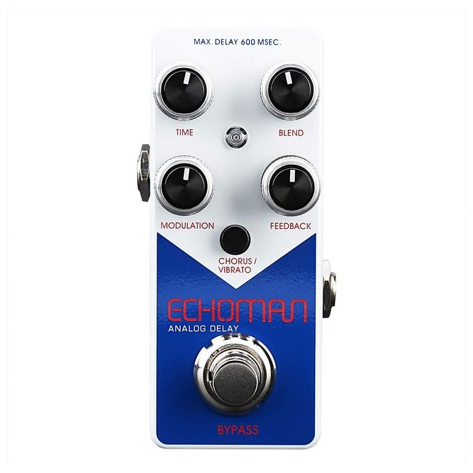 Xvive V21 Echoman, pedale delay analogico con modulazioni, circuito Bucket Brigade, chip MN3005, 600ms, chorus vibrato