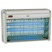 DCG ZA4010 Zanzariera Elettrica 40W con 2 Tubi Fluorescenti Griglia Protettiva in Metallo Vaschetta Raccolta Insetti colore Grigio