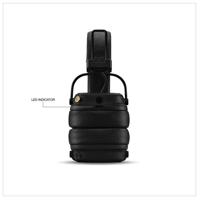 Marshall 1006832 Major V Cuffie On-Ear Bluetooth 5.3 con Microfono 100 ore Ricarica Wireless colore Nero