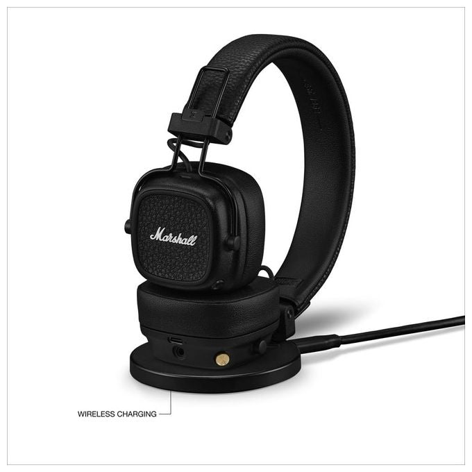 Marshall 1006832 Major V Cuffie On-Ear Bluetooth 5.3 con Microfono 100 ore Ricarica Wireless colore Nero