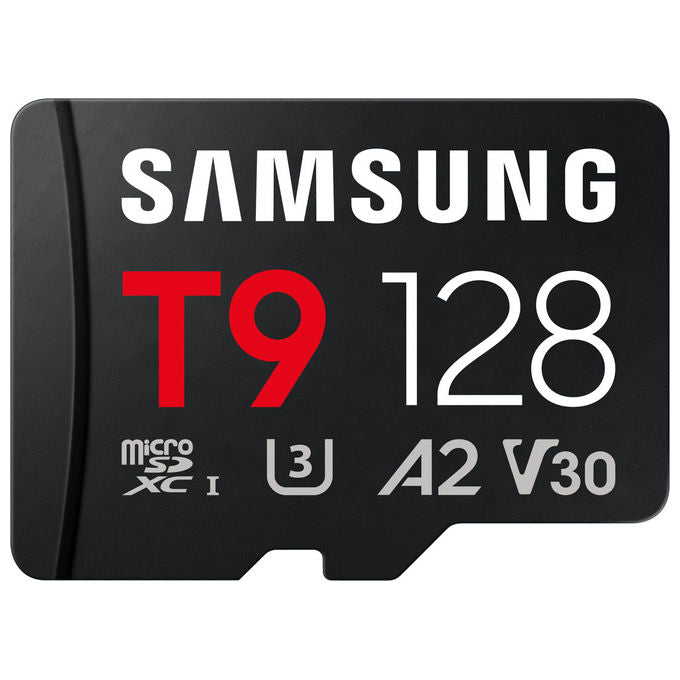 Samsung MB-MH128T T9 Scheda di Memoria microSDXC 128GB UHS-I U3 V30 A2 200MB-s lettura 130MB-s scrittura colore Nero
