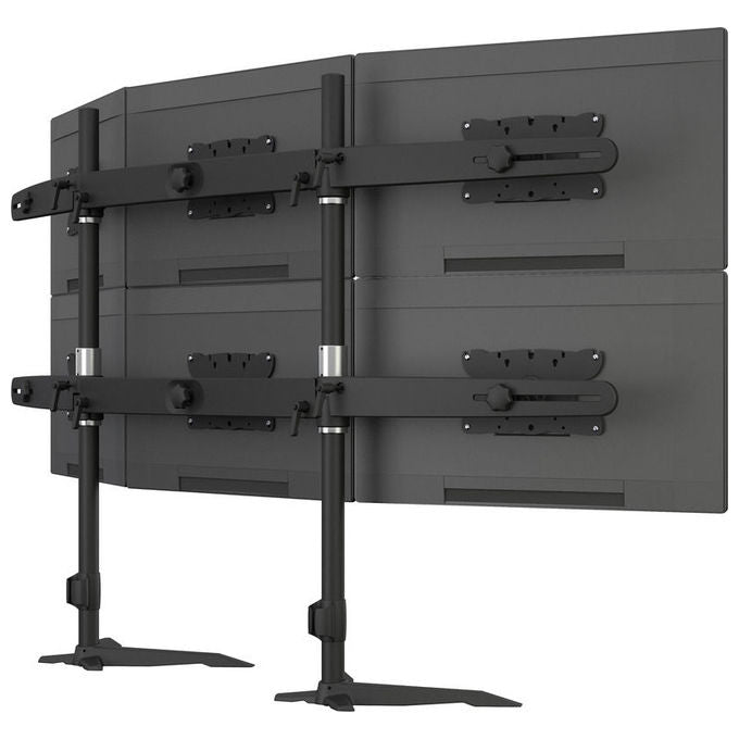 Multibrackets Staffa Monitor, Tripla, 24-32 Pollici, Alluminio Nero