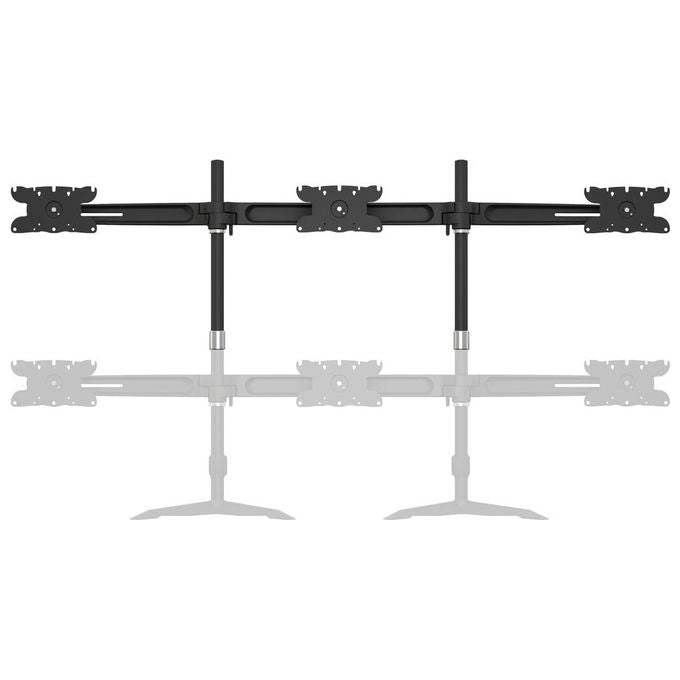Multibrackets Staffa Monitor, Tripla, 24-32 Pollici, Alluminio Nero