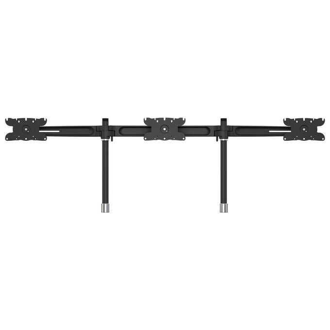 Multibrackets Staffa Monitor, Tripla, 24-32 Pollici, Alluminio Nero