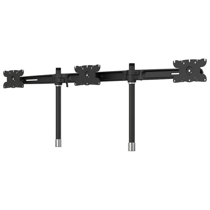 Multibrackets Staffa Monitor, Tripla, 24-32 Pollici, Alluminio Nero