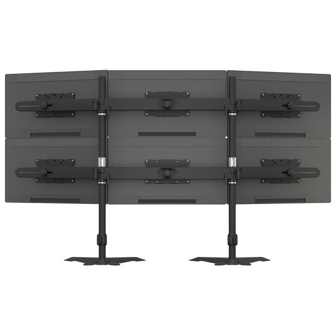 Multibrackets Staffa Monitor, Tripla, 24-32 Pollici, Alluminio Nero