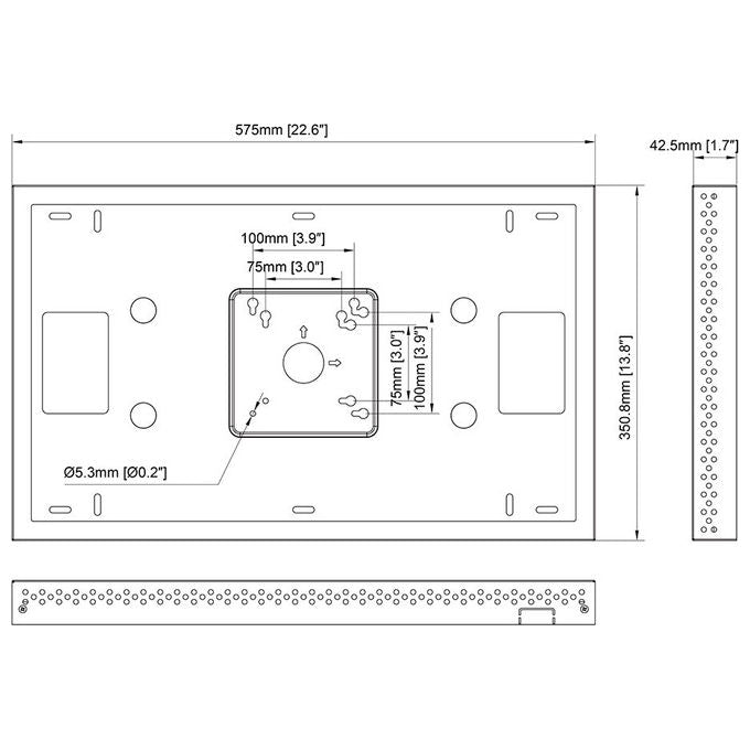 Multibrackets 7350105211386 M Pro Series Involucro di Sicurezza per Samsung QB24R e QB24R-T VESA 100x100 75x75 mm colore Nero