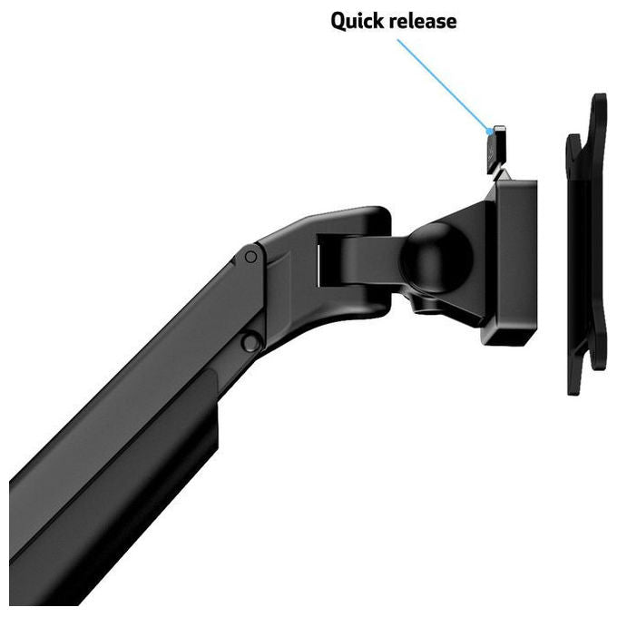 Multibrackets, Supporto TV da Scrivania, 32'', Nero, Doppio Monitor