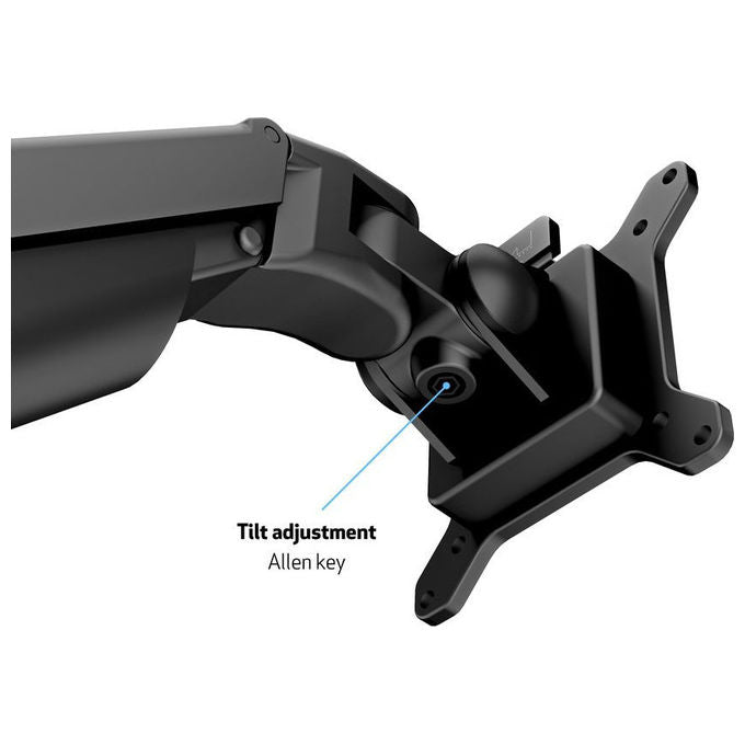 Multibrackets, Supporto TV da Scrivania, 32'', Nero, Doppio Monitor