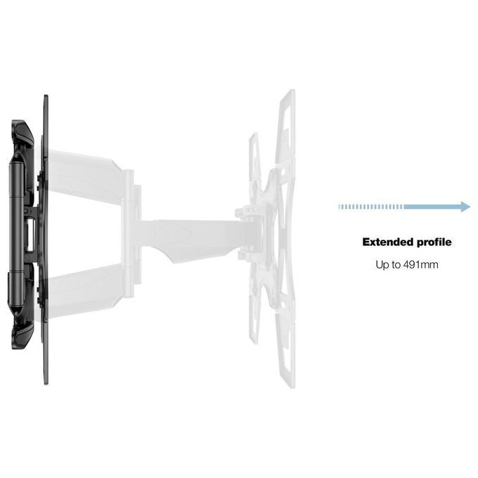 Multibrackets Supporto Tv a Parete 40-70 Pollici, VESA 400x400, Nero