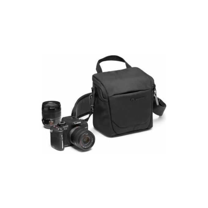 Manfrotto CSMBMA3-SB-S Advanced Borsa a Spalla S III Capacita' 3 L Comparto Esterno per Treppiede Copertura Antipioggia Inclusa colore Nero