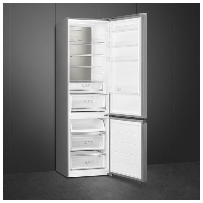 Smeg MBV45XDNMC Frigorifero Combinato 443 L 2010 cm Classe C 35 dB Inox look antimpronta (60x60x85 cm) colore Inox Look