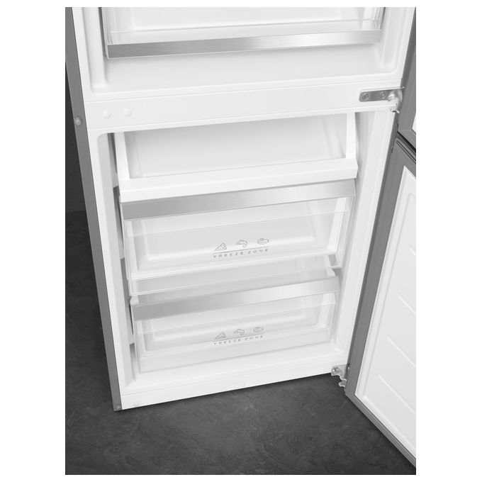 Smeg MBV45XDNMC Frigorifero Combinato 443 L 2010 cm Classe C 35 dB Inox look antimpronta (60x60x85 cm) colore Inox Look