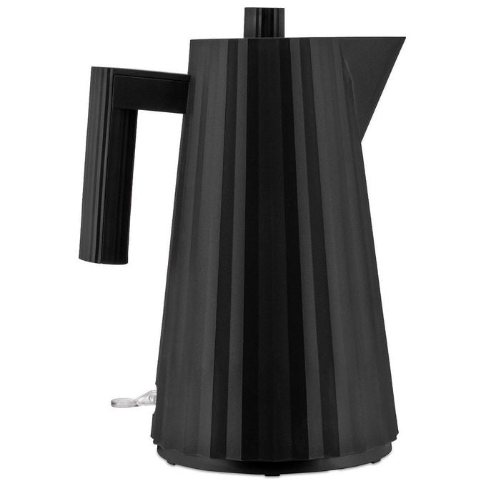 Alessi MDL06-1W Bollitore Elettrico Plisse' 1 L 2400 W Filtro Anticalcare Acciaio Inox Base a Scomparsa Spegnimento Automatico colore Bianco