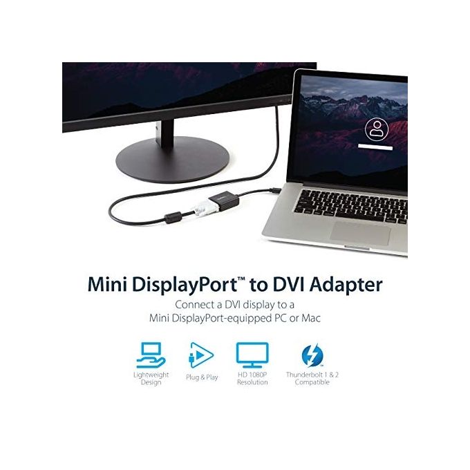 StarTech.com Adattatore Convertitore Video Mini DisplayPort a DVI per Collegamento PC e Mac con DisplayPort