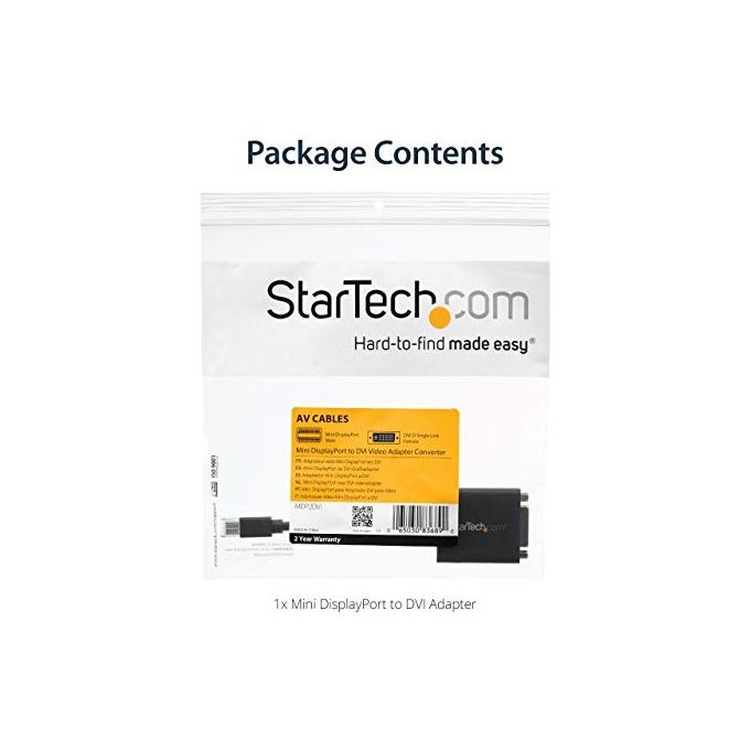 StarTech.com Adattatore Convertitore Video Mini DisplayPort a DVI per Collegamento PC e Mac con DisplayPort