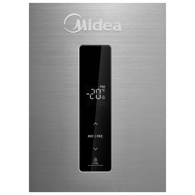 Midea MDRB593FGE46 Frigorifero Combinato Libera Installazione 435L Classe E 188 cm colore Acciaio inox