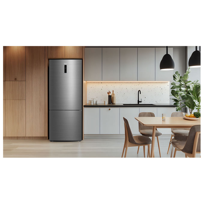 Midea MDRB593FGE46 Frigorifero Combinato Libera Installazione 435L Classe E 188 cm colore Acciaio inox