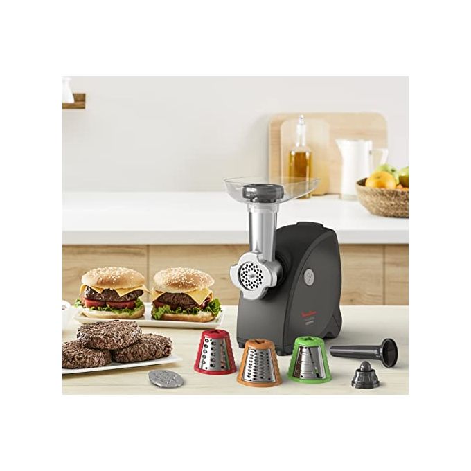 Moulinex ME472832 HV4 Successor Tritacarne 2000 W 2.3 Kg-min Lame Autoaffilanti 3 Accessori colore Nero