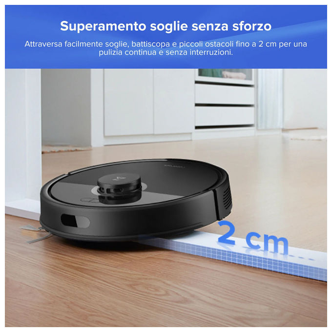 Roborock, Robot Aspirapolvere Q7 TF+ Nero, 10000 Pa, 3 L