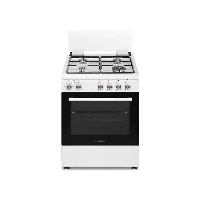 Schaub Lorenz SSMBF Mobilfornello a gas 4 fuochi 50x50 cm con valvola di sicurezza coperchio in metallo colore Bianco