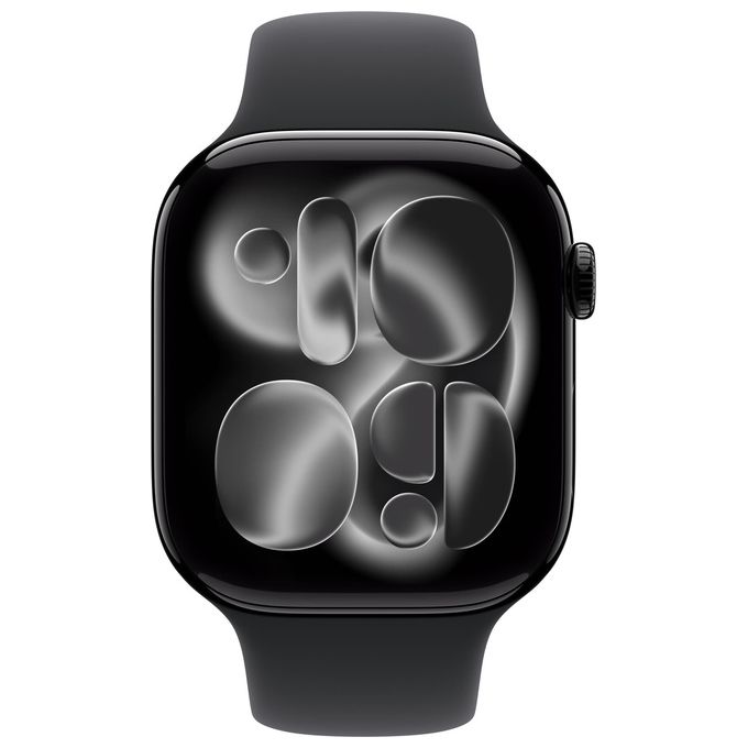 Apple MEUX4QL-A Watch Series 11 GPS Alluminio Jet Black Cinturino Sport Nero M L