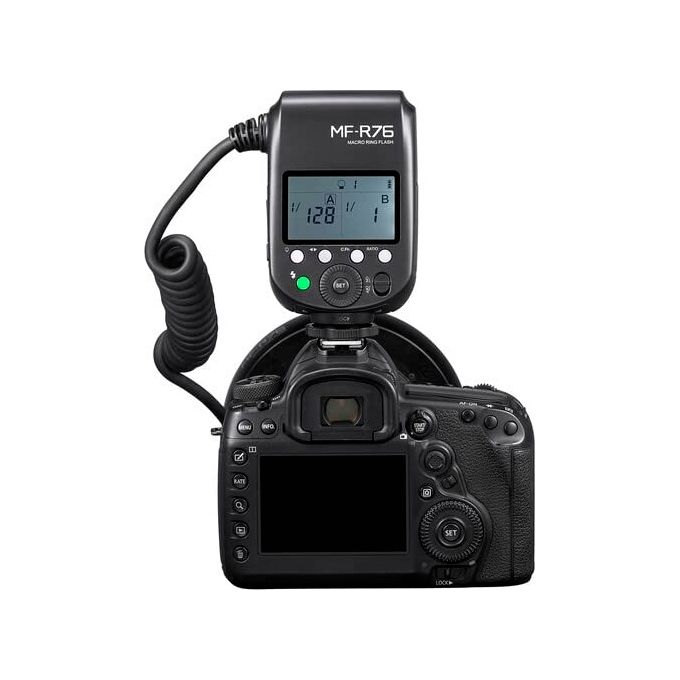 GODOX MF-R76 Flash Macro Anulare Potenza Regolabile da 1-1 a 1-128 Custodia Inclusa colore Nero