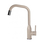Elleci Dora Plus MGKDRP51 - Miscelatore da cucina Mono Splitcomando, da incasso, Granitek, canna girevole con doccetta estraibile, 38 cm, Avena
