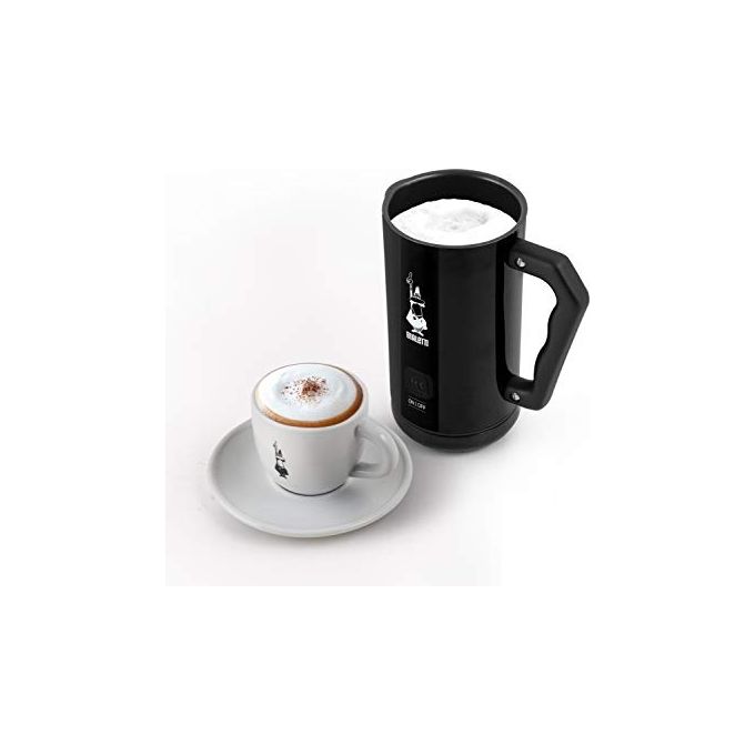 Bialetti Milk Frother Elettrico Montalatte per Cappuccino Nero
