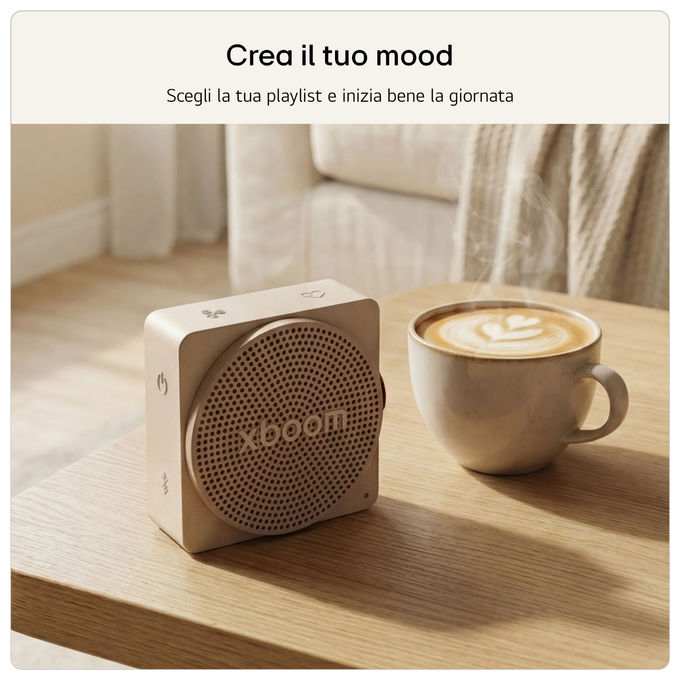 LG MINI.AEUTLBK xboom Mini Speaker Bluetooth Portatile 5 W Autonomia 10 h IP67 USB-C colore Nero