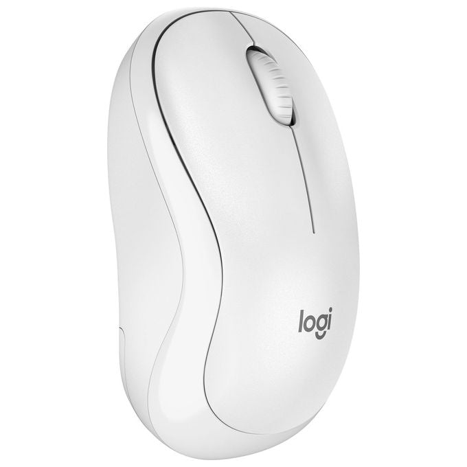 Logitech MK295, kit tastiera e mouse wireless silenzioso, layout QWERTY, ricevitore nano USB, resistente agli schizzi, Bianco