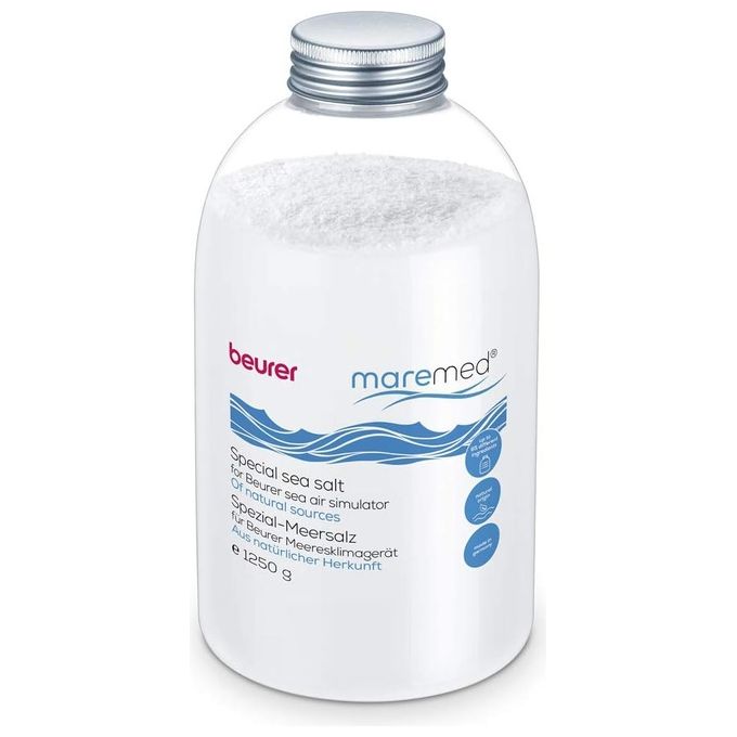 Beurer 68121 MK 500 Kombi Set OP Kit di Ricambio per Purificatore d'aria Maremed MK 500 con 4 Prefiltri 2 Blocchi di Evaporazione 1250 g di Sale Marino e Misurino colore Bianco