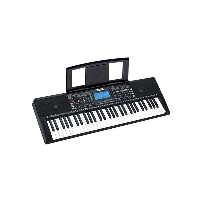 MILES MLS 9699 Tastiera musicale 61 tasti illuminati con microfono e sistema di apprendimento facilitato 500 voci 300 ritmi USB MIDI colore Nero
