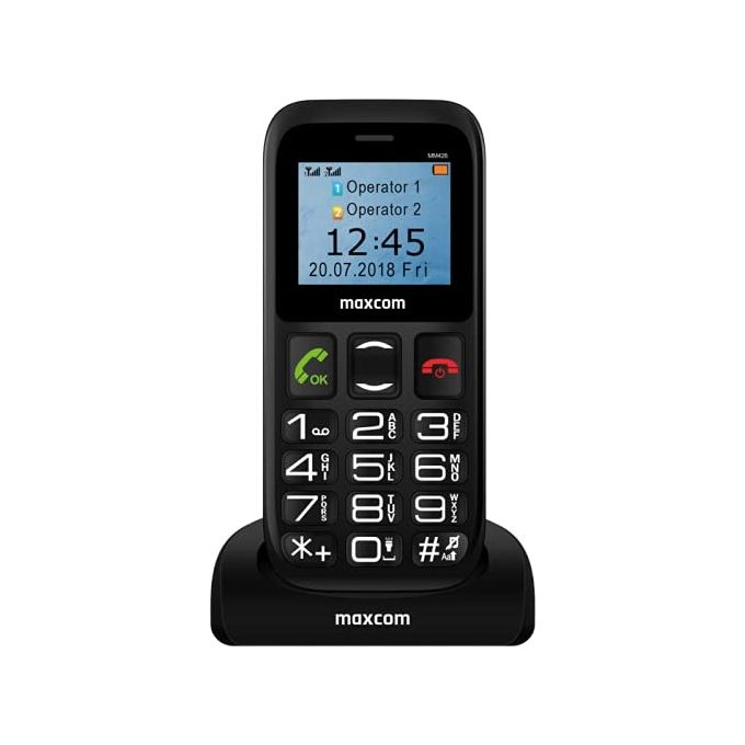 Maxcom MM426 Comfort Telefono per Anziani 1.77'' 2G Tasto SOS Vivavoce microSD 32 GB colore Nero