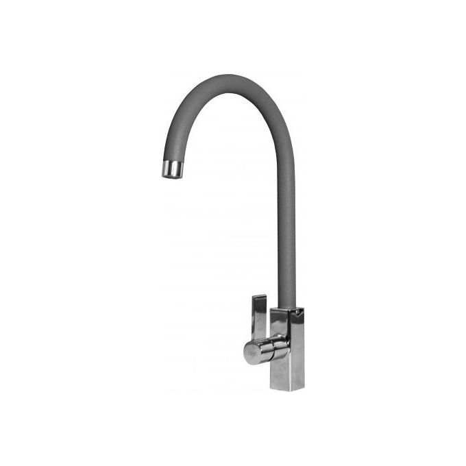 Elleci Rain MMKRAI73 - Miscelatore da cucina Mono Splitcomando, da incasso, Metaltek Titanium, canna girevole, 40 cm, Titanium