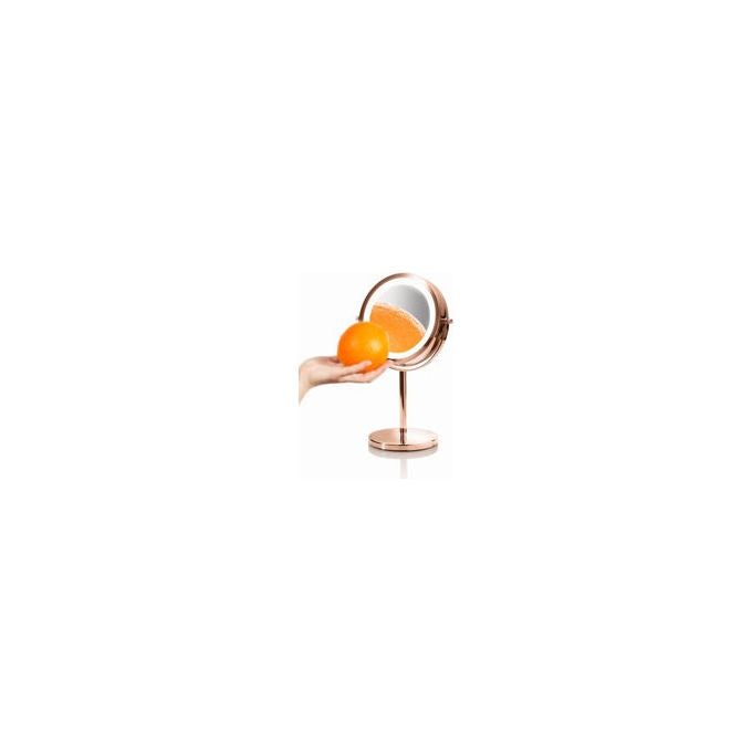 Rio MMST Specchio cosmetico da trucco LED ingrandimento 1x 5x doppia faccia colore Oro Rosa