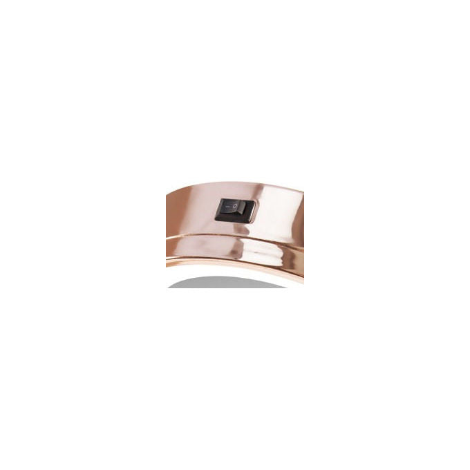 Rio MMST Specchio cosmetico da trucco LED ingrandimento 1x 5x doppia faccia colore Oro Rosa