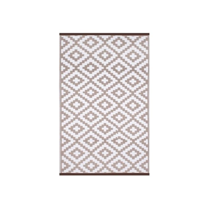 Moia Spa TE02 Tappeto per Esterni in Polipropilene Intrecciato Design Damasco 180x270 cm colore Azzurro e Bianco