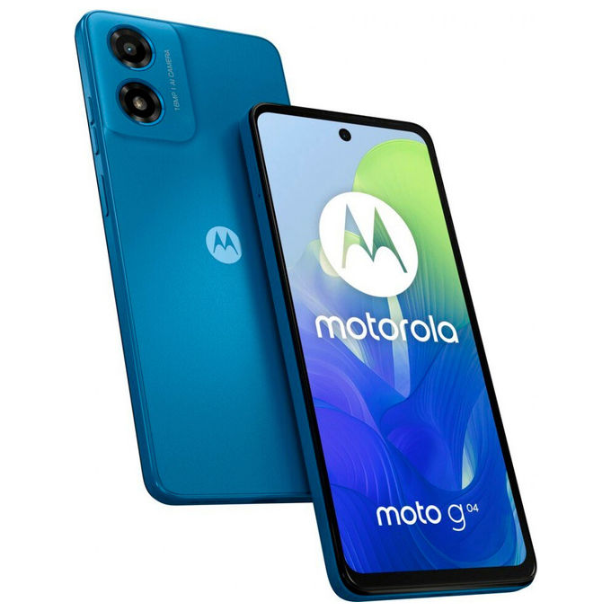 Motorola PB130057IT Moto G04 Smartphone 6.56'' 4GB 128GB Dual SIM 4G Android 14 5000 mAh colore Blu Satinato