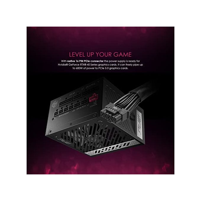 MSI MPG A1000G PCIE5 Alimentatore PC ATX 1000W 80 PLUS Gold Fully Modular PCIe 5.0 ATX 3.0 colore Nero