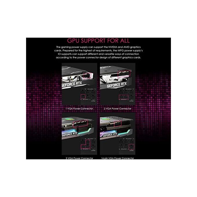 MSI MPG A1000G PCIE5 Alimentatore PC ATX 1000W 80 PLUS Gold Fully Modular PCIe 5.0 ATX 3.0 colore Nero