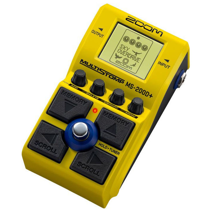 Zoom MS-200D+ pedale effetti chitarra, 200 drive e distorsioni, overdrive, fuzz, boost, accordatore cromatico