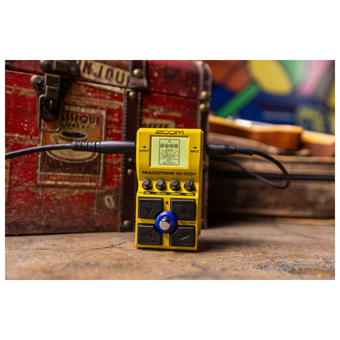 Zoom MS-200D+ pedale effetti chitarra, 200 drive e distorsioni, overdrive, fuzz, boost, accordatore cromatico