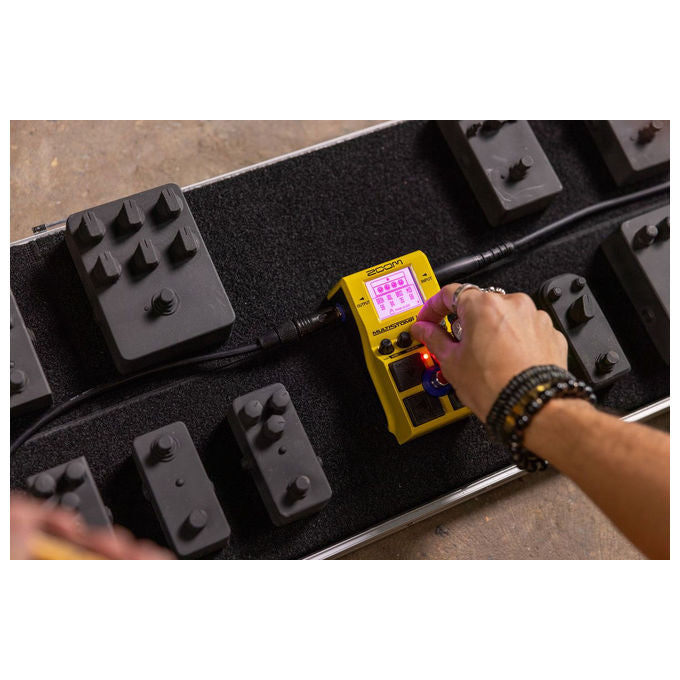 Zoom MS-200D+ pedale effetti chitarra, 200 drive e distorsioni, overdrive, fuzz, boost, accordatore cromatico