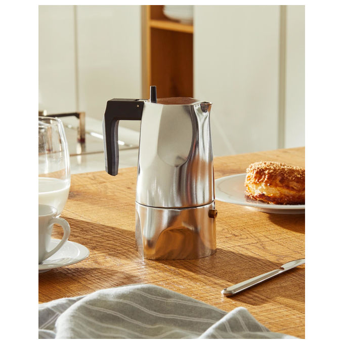 Alessi MT18-3 B Caffettiera Espresso Ossidiana 150 ml colore Nero