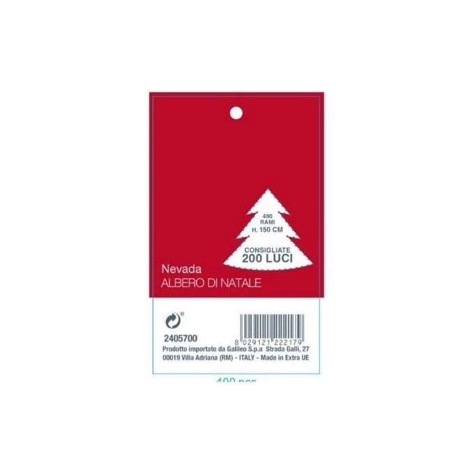 Albero di Natale Galileo Casa in PVC Verde 150 cm Alto Decorazione Natalizia