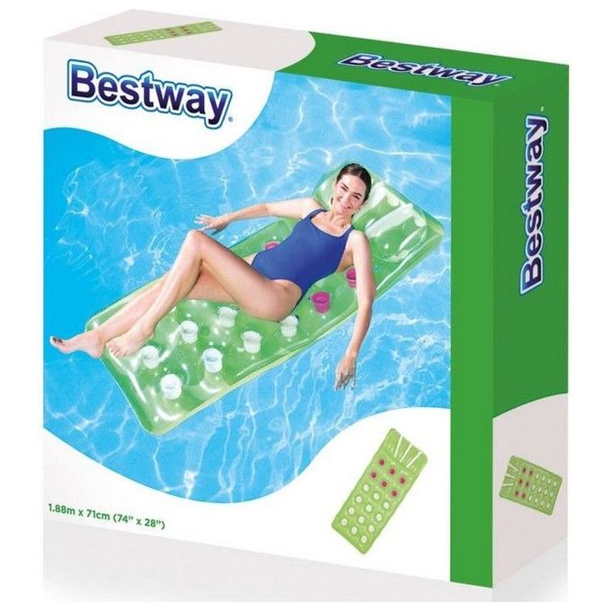 Bestway Materassino 18 Buchi Longue 188X 71