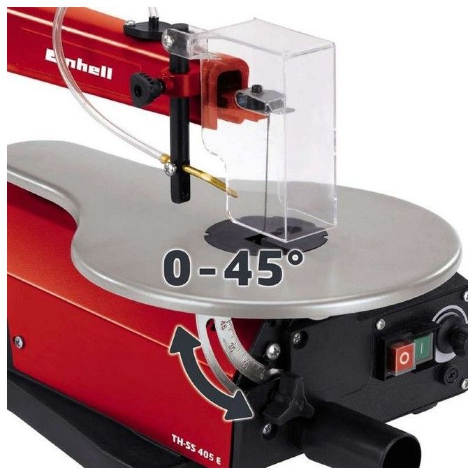 Einhell Traforo Sega Oscillante Elettrico TC-SS 406 E per Hobby e Modellismo con Piano Inclinabile e Sistema di Aspirazione Integrato